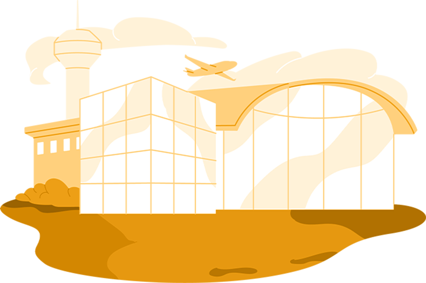 背景や建物
